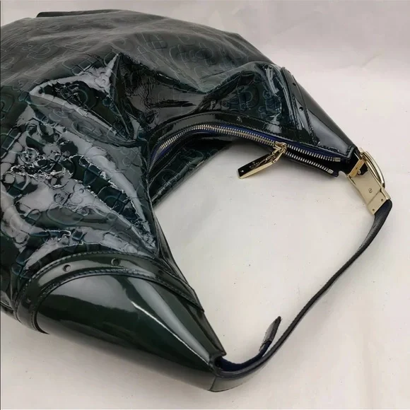 Gucci Dark Green Patent Leather Hobo Bag - Picture 6 of 9